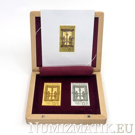 Nitra Gospel Book 11th century 15 Sk - gold and silver stamp