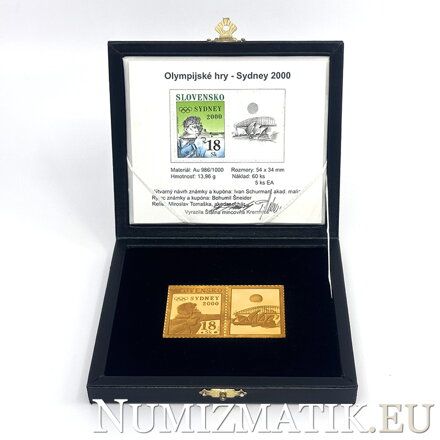 Olympijské hry - Sydney 2000 - zlatá známka