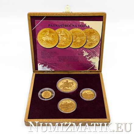 Fifteen Years' War - 1, 2, 5, 10 ducats in a case