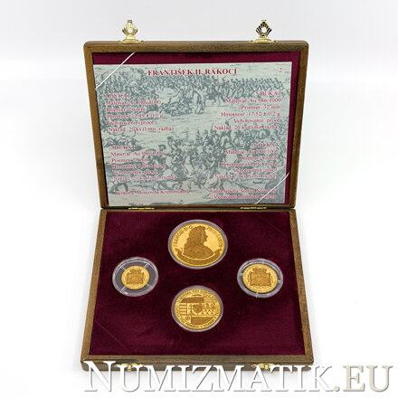 Francis II. Rákóczi - 1, 2, 5, 10 ducats in a case
