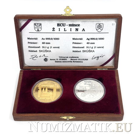 Žilina - ECU coins - D. Zobek, R. Lugár