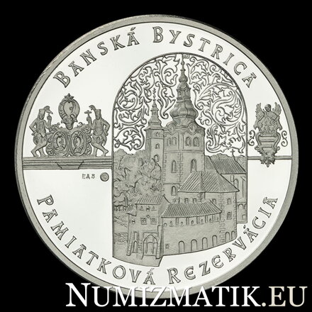 Banská Bystrica - Pamiatková rezervácia - nerealizované motívy zo súťaže na striebornú zberateľskú mincu 20 €