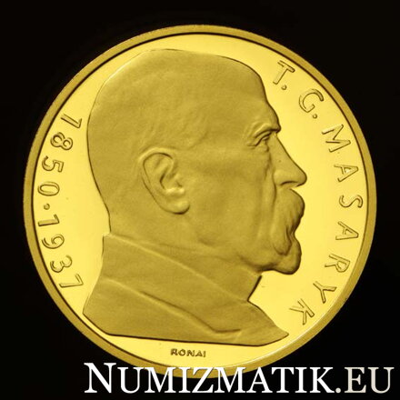 10 Kčs/1990 T. G. Masaryk - zlatá a strieborná replika mince