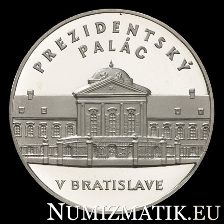 Prezidentský palác v Bratislave - tombaková medaila - J. Černaj