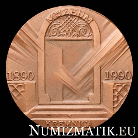 100 rokov kremnického múzea - tombaková medaila -  V. Puganov