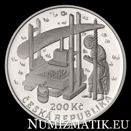 200 Kč/2008 - Vydanie nariadenia Karola IV. o zakladaní viníc - 650. výročie
