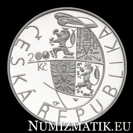 Averz mince - 200 Kč/1999 - Akadémia výtvarných umení - 200. výročie založenia