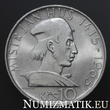 10 Kčs/1965 - Ján Hus -550th anniversary of burning