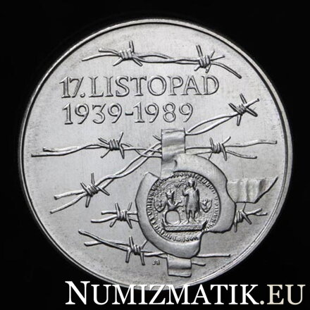 100 Kčs/1989 - 17. november 1939 - 50. výročie