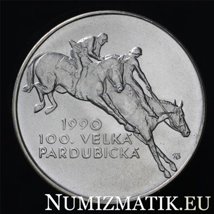 100 Kčs/1990 - Veľká pardubická - 100. konanie závodov