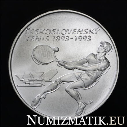 500 Kčs/1993 - Československý tenis - 100. výročia založenia prvého klubu