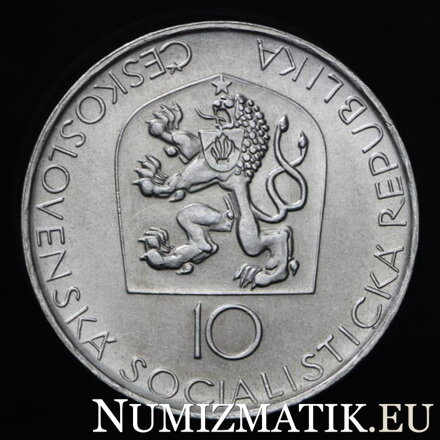 10 Kčs/1968 - Národné divadlo v Prahe - 100. výročie položenia základného kameňa 