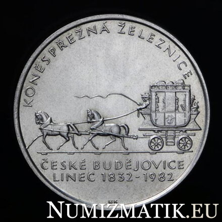 100 Kčs/1982 - Konská železnica České Budějovice - Linec