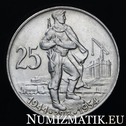 25 Kčs/1954 - SNP - 10. výročie