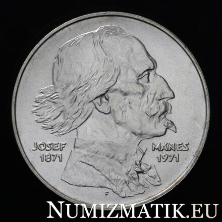 100 Kčs/1971 - Josef Mánes - 100th  anniversary of the death