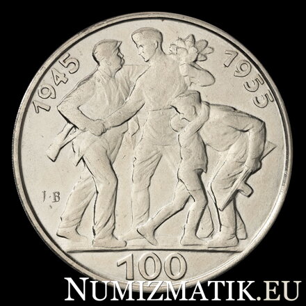 100 Kčs/1955 - Oslobodenie Československa - 10. výročie