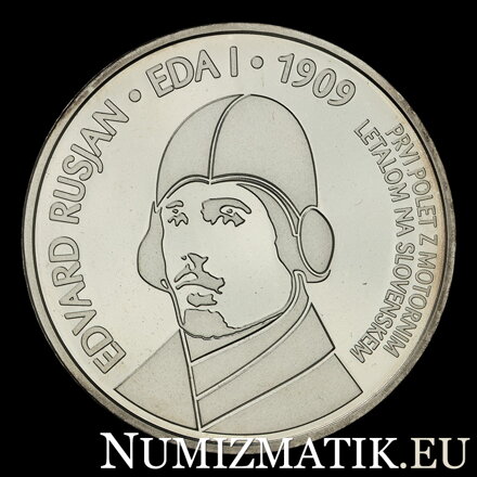 Slovinsko - 30 EURO/2009 - Edward Rusjan, prvý prelet nad Slovinskom motorovým lietadlom