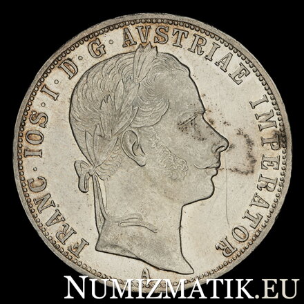František Jozef I. - 1 Florin 1859 A variant bez bodky za REX