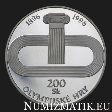 200 Sk/1996 - Novodobé OH a 1. účasť SR na LOH - 100. výročie usporiadania