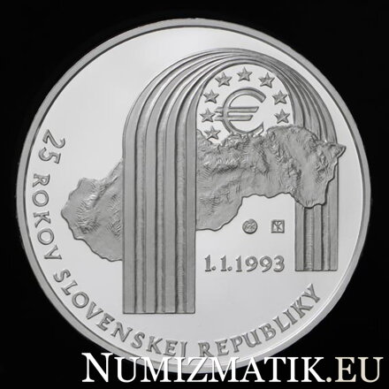 25 EURO/2018 - Slovenská republika – 25. výročie vzniku - BK