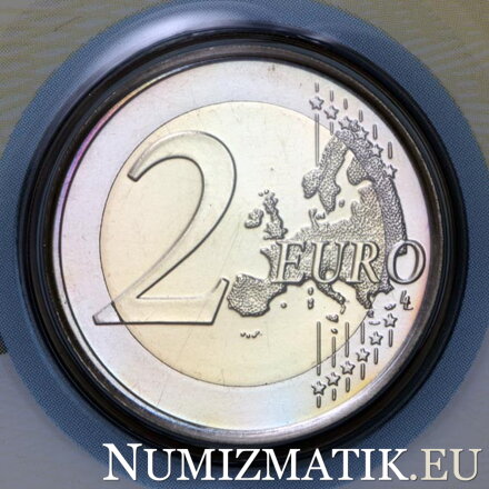 Detail reverzu mince 2 EURO/2018 - Vznik Slovenskej republiky - 25. výročie - Coin card