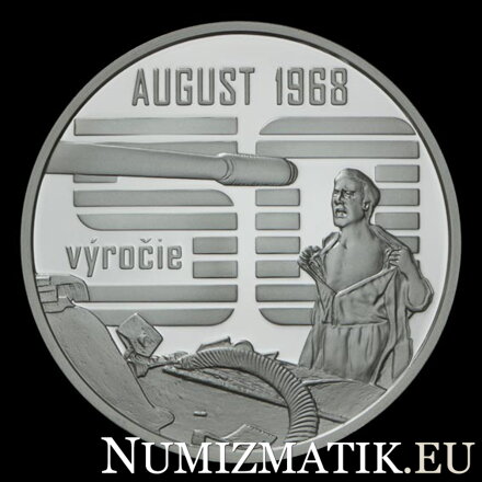 10 EURO/2018 - Nenásilný spontánny odpor občanov proti vstupu vojsk Varšavskej zmluvy v auguste 1968