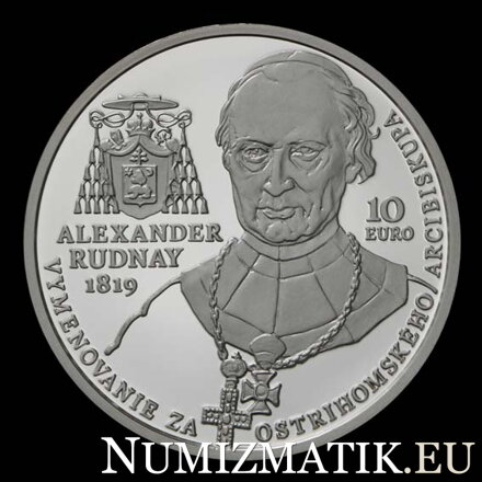 10 EURO/2019 - Alexander Rudnay - 200. výročie vymenovania za ostrihomského arcibiskupa