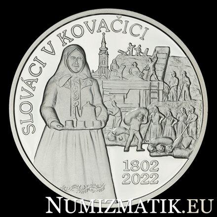 10 EURO/2022 - Začiatok osídľovania Kovačice Slovákmi - 220. výročie - BK