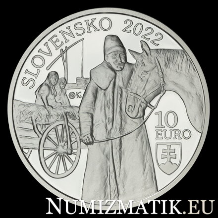 Averz mince - 10 EURO/2022 - Začiatok osídľovania Kovačice Slovákmi - 220. výročie