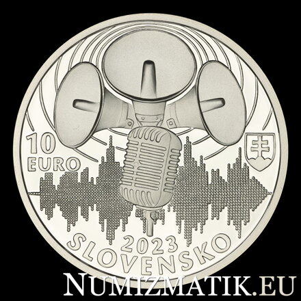 Averz mince - 10 EURO/2023 - Začiatok pravidelného vysielania československého rozhlasu - 100. výročie