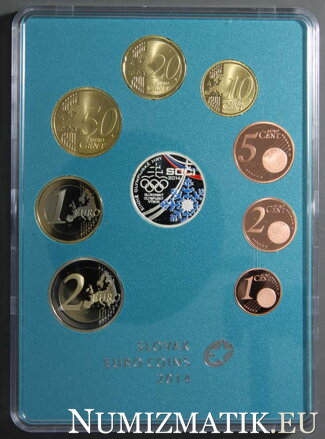 Sada mincí Slovenskej republiky 2014 - XXII. ZOH Soči 2014 Proof Like Sada mincí Slovenskej republiky 2014 - XXII. ZOH Soči 2014 Proof Like