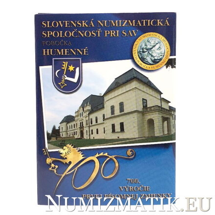 Sada mincí Slovenskej repuliky 2017 - SNS pobočka Humenné - 700. výročie prvej písomnej zmienky