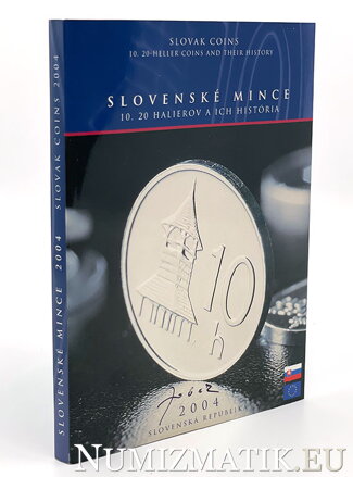 Sada mincí Slovenskej republiky 2004 - 10, 20 halierov a ich história PROOF Emisia autora