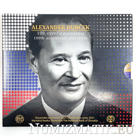 Coin set of the Slovak Republic 2021 - Alexander Dubček 100th Anniversary of the Birth