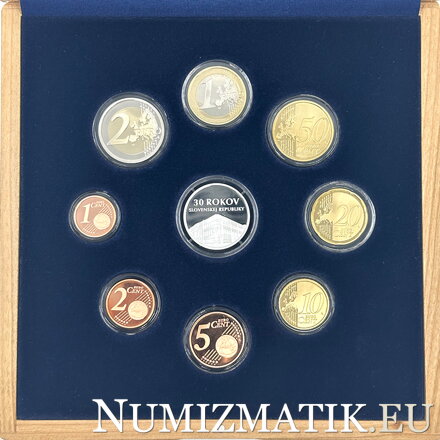 Uloženie euromincí a žetonu v drevenej etui