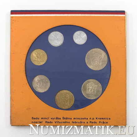 Sada obehových mincí ČSSR 1986