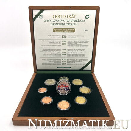 Sada mincí Slovenskej republiky 2012 - Olympijské hry Londýn, Proof Like v drevenej etui
