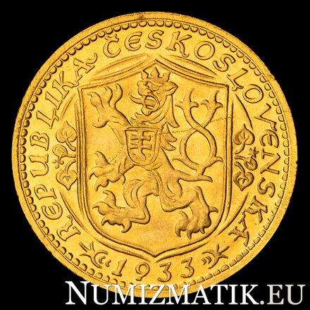 Averz mince - Svätováclavský 1. dukát 1933