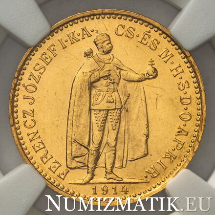František Jozef I. - 10 Koruna 1914 KB, NGC, MS61