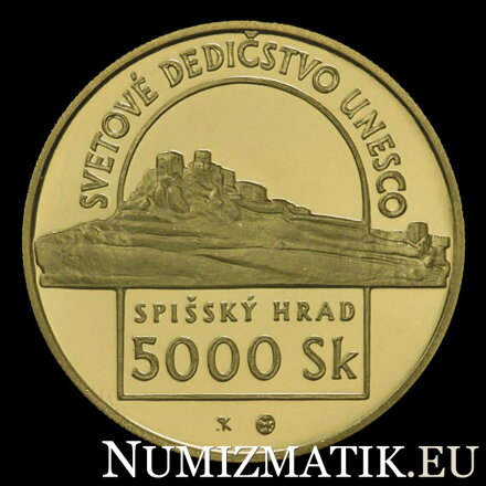 5000 Sk/1998 - Spišský hrad - Svetové dedičstvo UNESCO