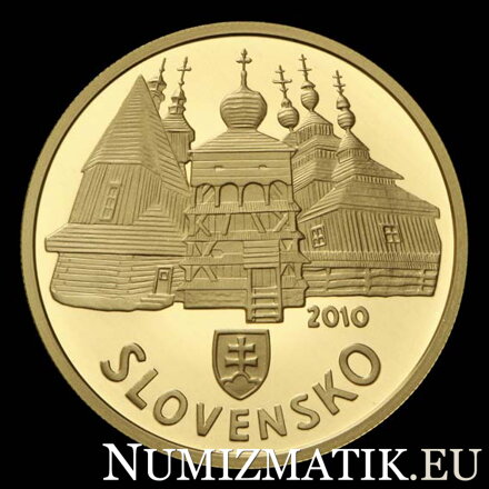100 Euro/2010 -  Wooden Churches of the Slovak part of the Carpathian Mountain Area - UNESCO World Heritage 