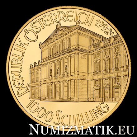 Averz mince - Rakúsko - 1000 ATS 1992 - Viedenská filharmónia - 150. výročie založenia