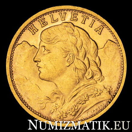 Švajčiarsko - 20 francs 1927 B