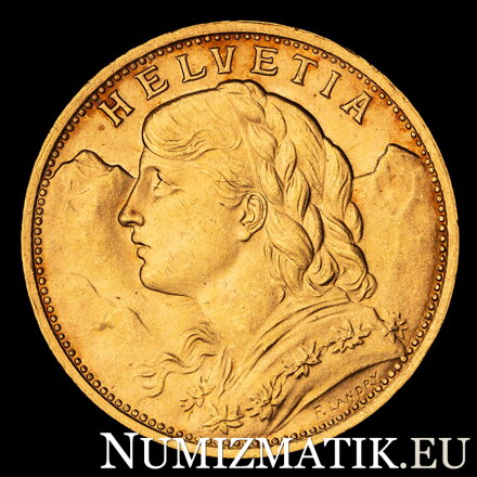 Švajčiarsko - 20 francs 1922 B