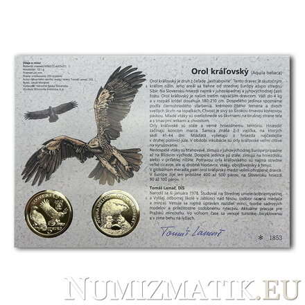 Autorská karta 5 EURO/2025 - Orol kráľovský - fauna a flóra na Slovensku