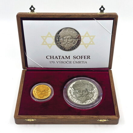 Chatam Sofer - 170th anniversary of death - gold and silver medal - Š. Novotný Chatam Sofer - 170th anniversary of death - gold and silver medal - Š. Novotný