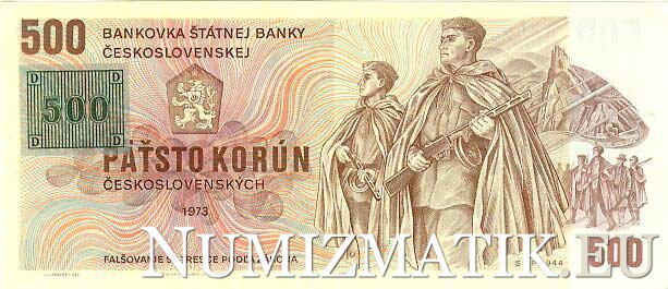 500 Kčs/1973 - český kolok