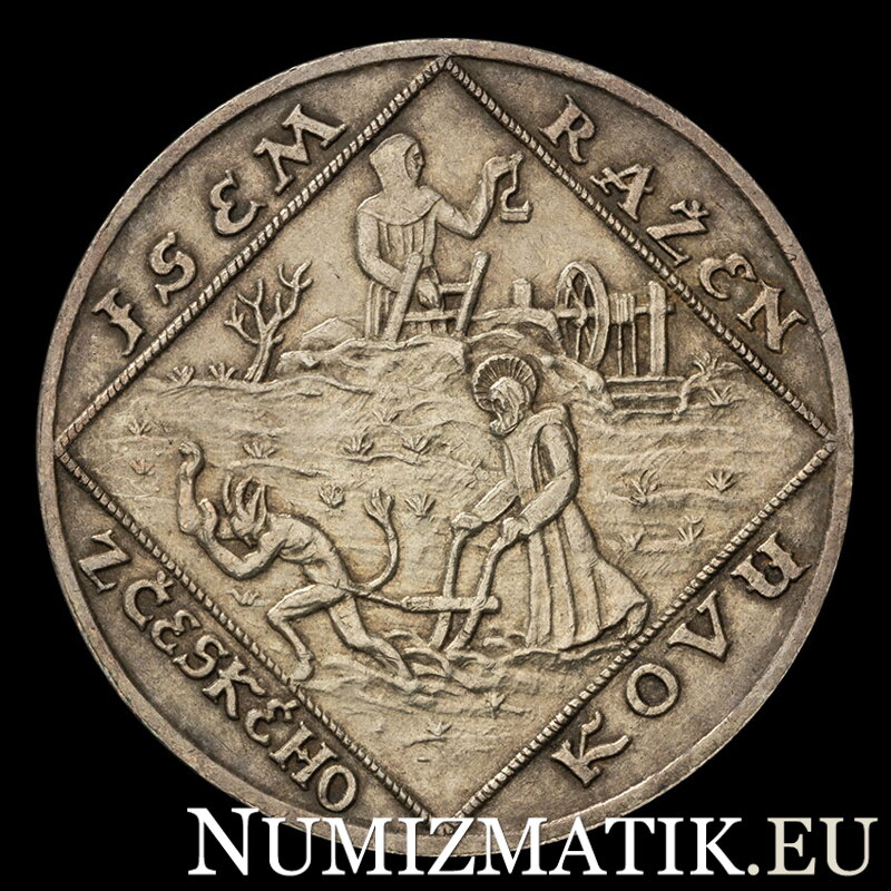  Jsem ražen z Českého kovu - strieborná medaila 1928 - O. Španiel