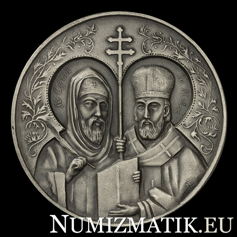 Sv. Cyril a sv. Metod - tombaková medaila - William Schiffer