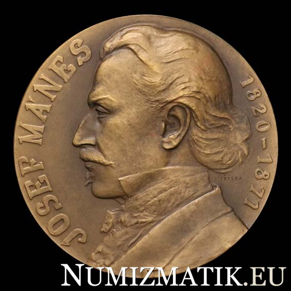 Josef Mánes - 100th anniversary of death, bronze medal - J. Tříska